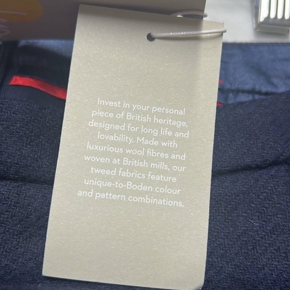 Boden NWT Navy British Tweed Pencil Skirt Size 8P - Picture 11 of 12